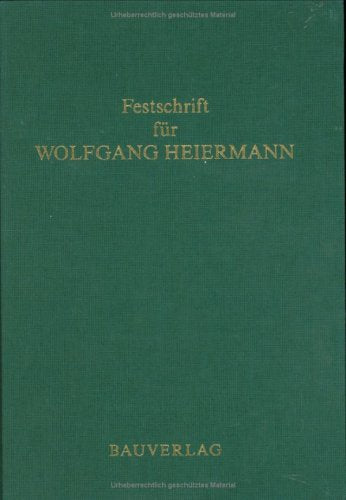 Festschrift Wolfgang Heiermann zum 60. Geburtstag Politics & Society