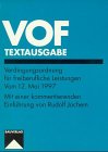 Verdingungsordnung für freiberufliche Leistungen (VOF) book