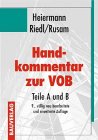 Handkommentar zur VOB: Teile A und B Books