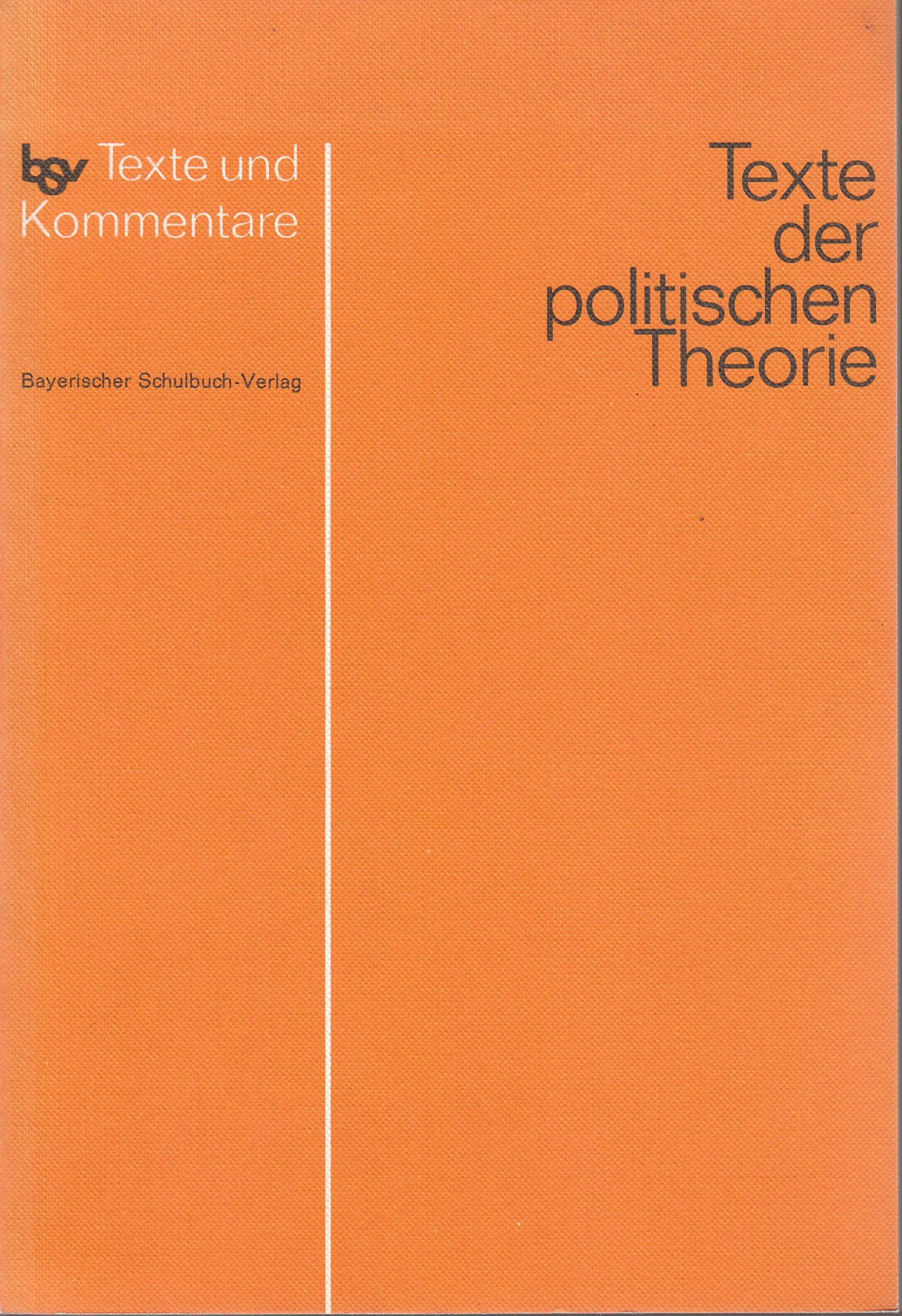Product Image: Texte der politischen Theorie. Textband