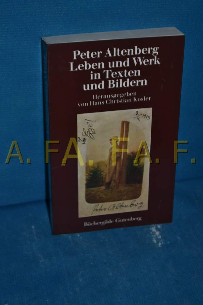 Peter Altenberg : Leben und Werk in Texten und Bildern. Books