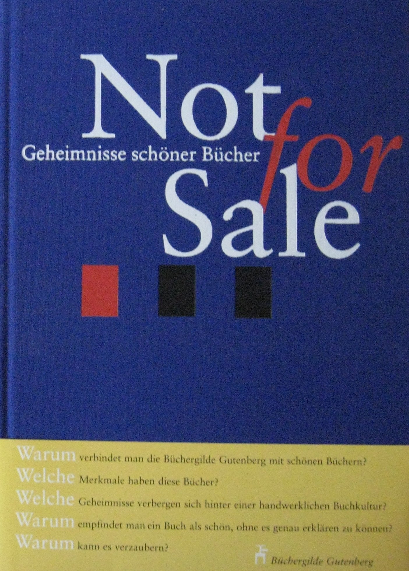 Not for Sale. Geheimnisse schöner Bücher Books
