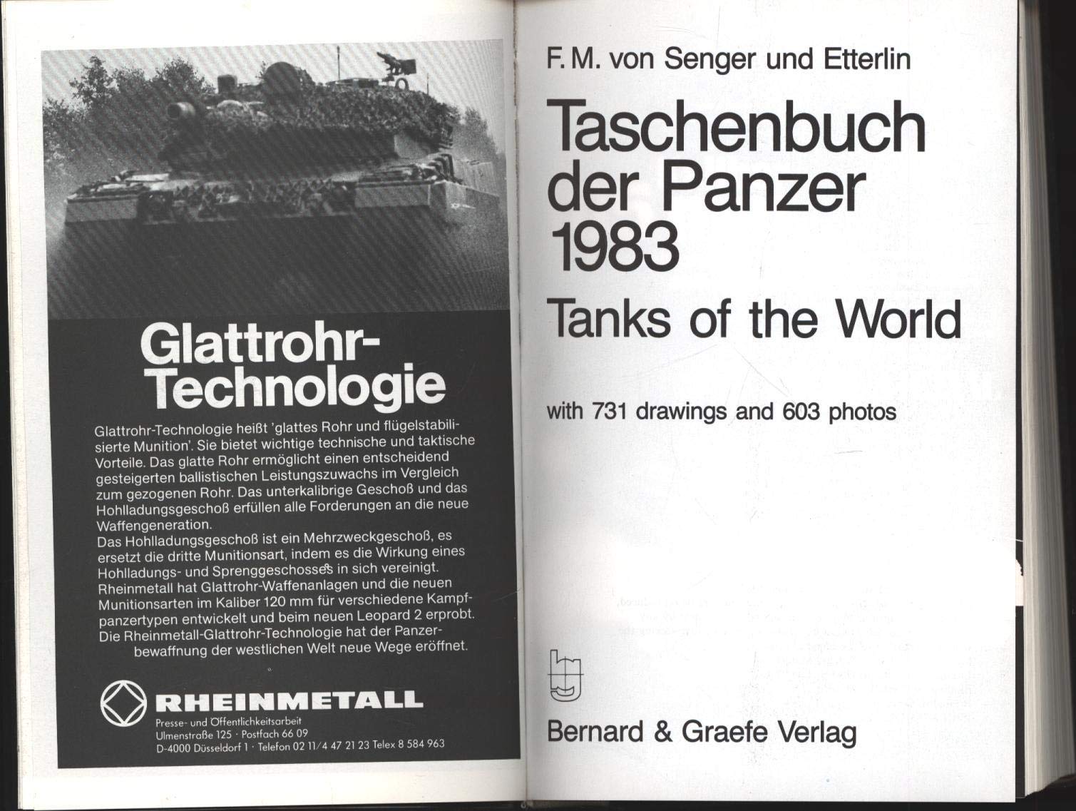 Taschenbuch der Panzer 1983 - Tanks of the World Books