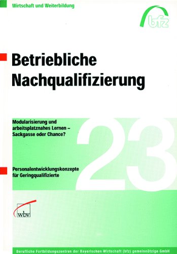 Betriebliche Nachqualifizierung: Modularisierung und arbeitsplatznahes Lernen - Sackgasse oder Chance?: Modularisierung und arbeitsplatznahes Lernen - ... für Geringqualifizierte Business, Finance & Career