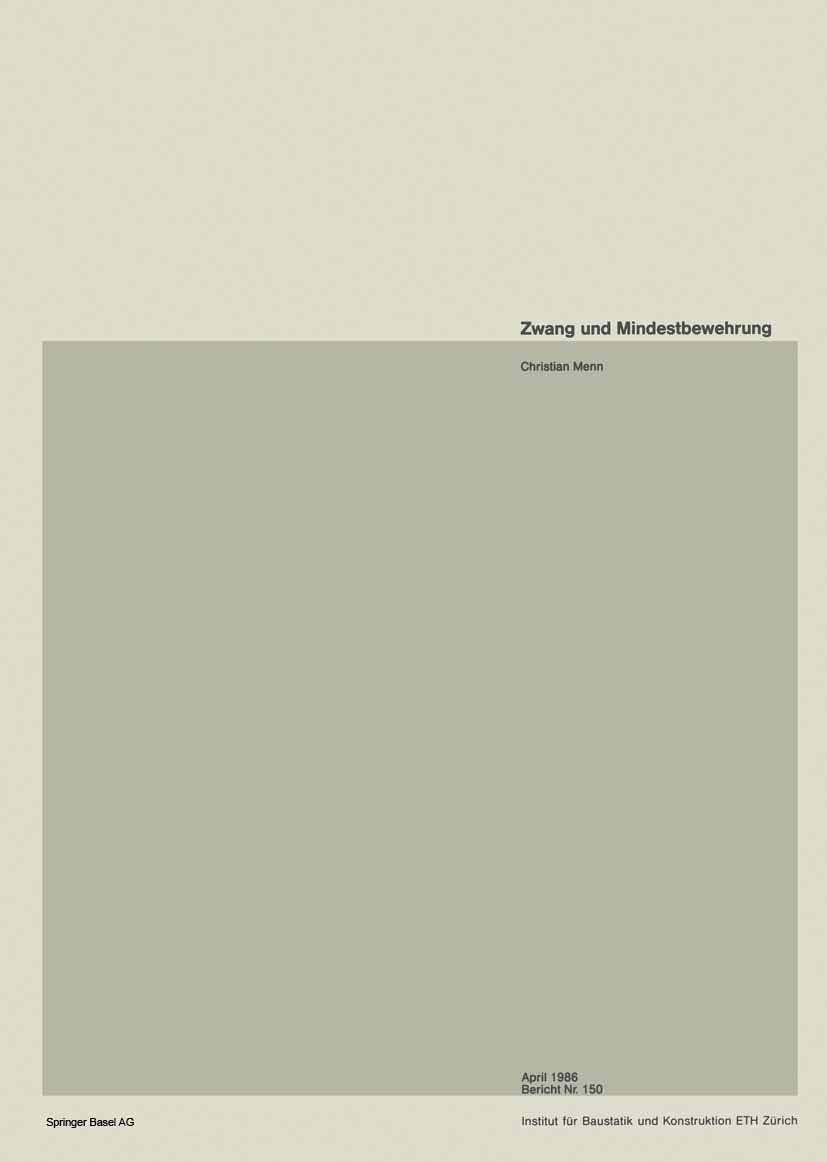 Zwang und Mindestbewehrung (Institut für Baustatik und Konstruktion, 150) Law