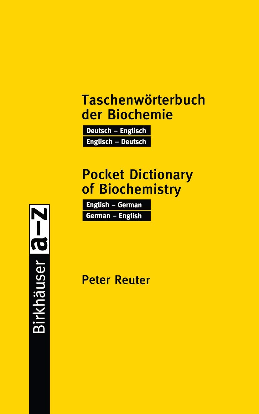 Taschenwörterbuch der Biochemie / Pocket Dictionary of Biochemistry book