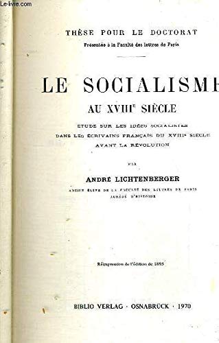 Le socialisme au XVIIIe siècle Philosophy