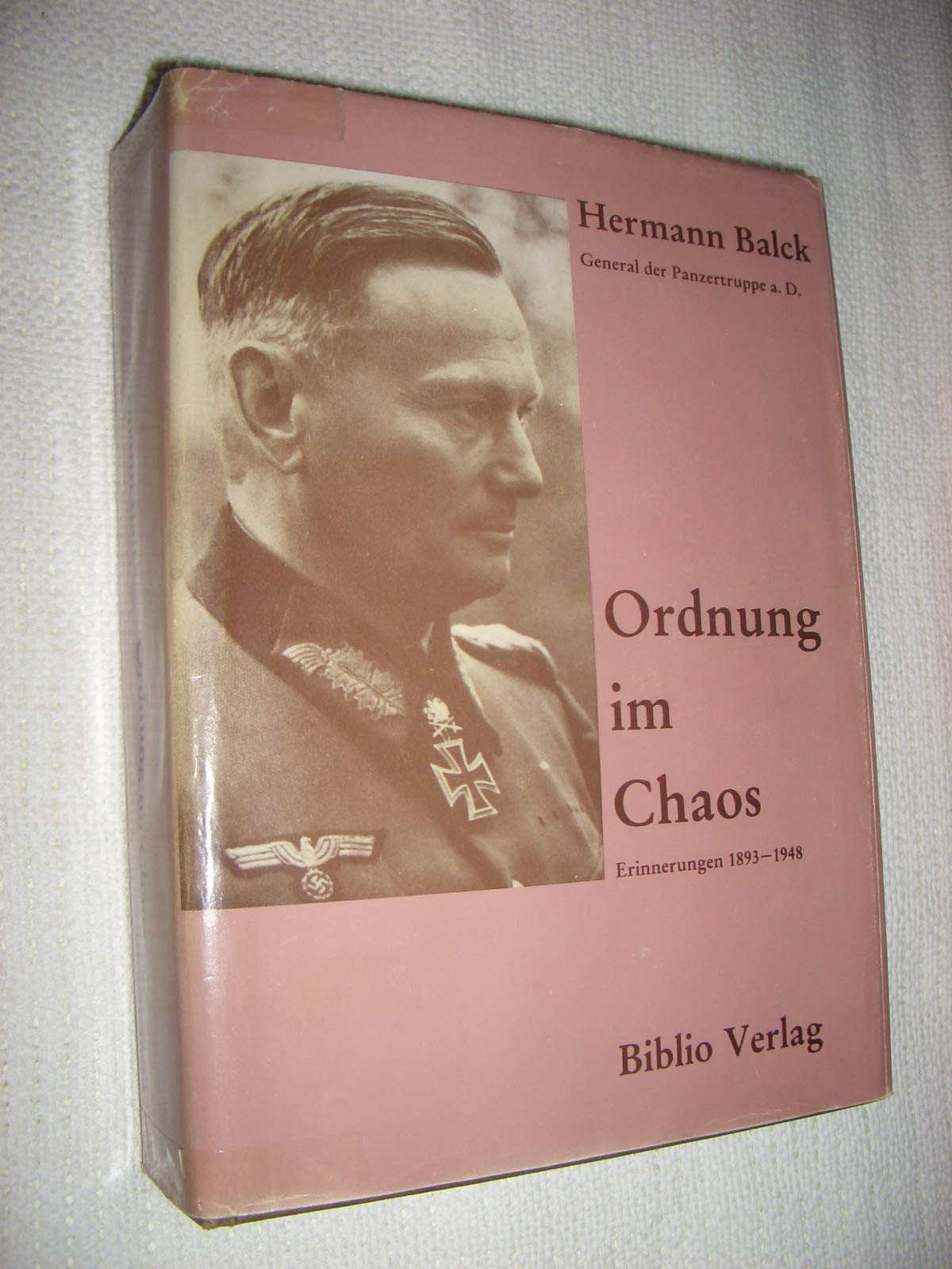 Ordnung im Chaos. Erinnerungen 1893-1948. Books
