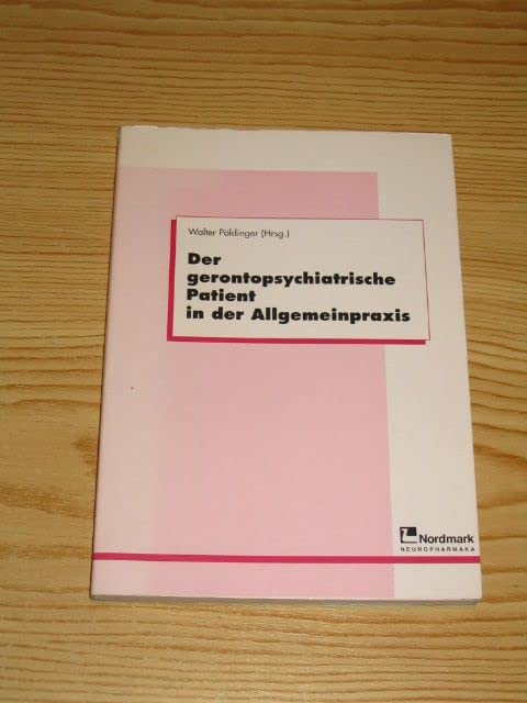 Der Gerontopsychiatrische Patient in der Allgemeinpraxis Books