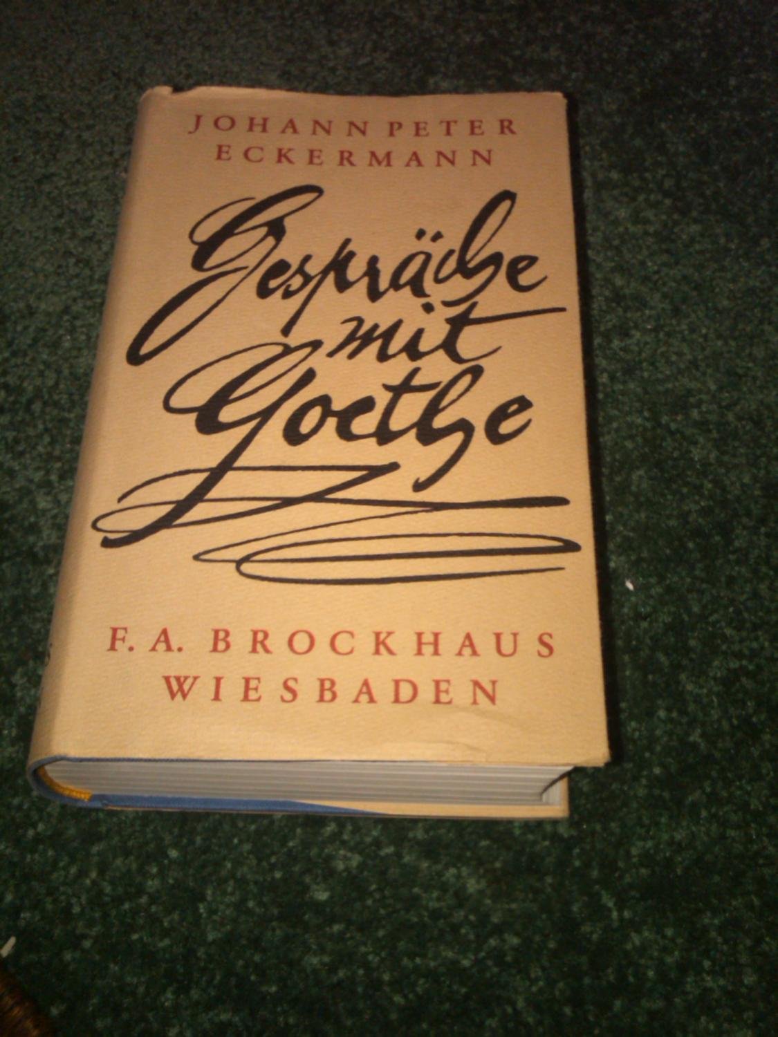 Gespräche mit Goethe in den letzten Jahren seines Lebens Poetry