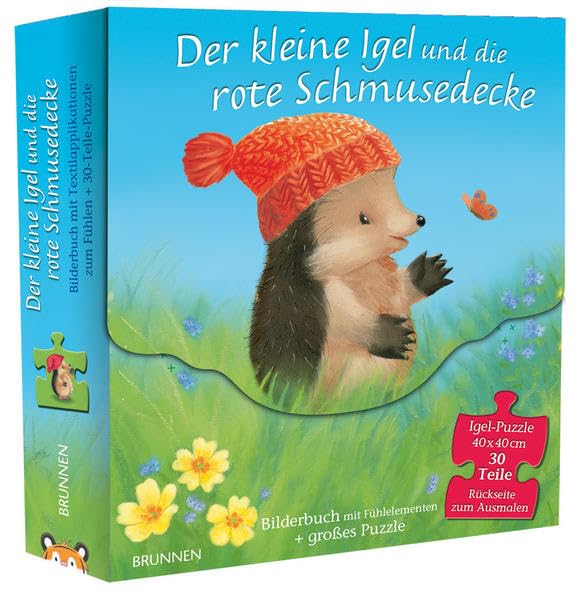 Der kleine Igel und die rote Schmusedecke: Bilderbuch und doppelseitiges Puzzle Children's books
