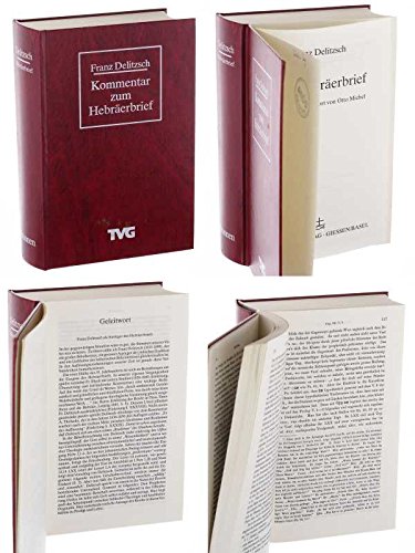 Kommentar zum Brief an die Hebräer: Mit archäologischen und dogmatischen Exkursen über Opfer und Versöhnung (TVG Kommentare und Reprints) Law