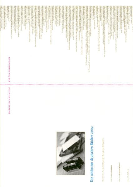 Die schönsten deutschen Bücher. Vorbildlich gestaltet in Satz, Druck, Bild, Einband. Prämiert von einer unabhängigen Jury: Die schönsten deutschen ... gestaltet in Satz, Druck,...: 2002 Film, Art & Culture