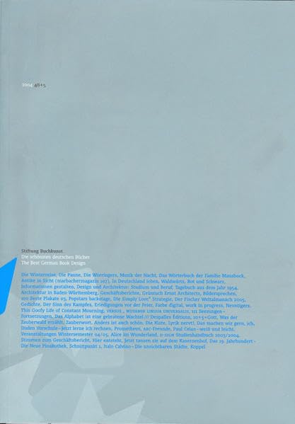 Die schönsten deutschen Bücher. Vorbildlich gestaltet in Satz, Druck, Bild, Einband. Prämiert von einer unabhängigen Jury: Die schönsten deutschen ... gestaltet in Satz, Druck,...: 2004 Film, Art & Culture