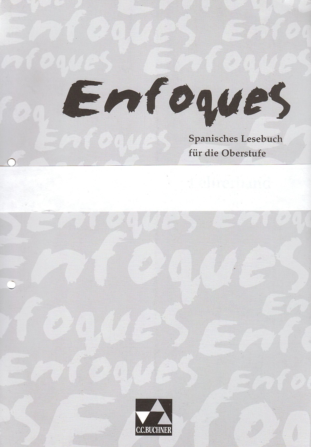 Enfoques. Spanisches Lesebuch für die Oberstufe: Lehrerband Education & Training