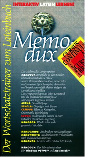 Memodux. Cursus Continuus A/ B. Cursus Brevis. CD- ROM für Windows 95/98/ MacOS ab 7.6.: Der Wortschatztrainer zum Lateinbuch. Für Windows oder MacOS ... Ausgezeichnet mit der Comenius Medaille 2001 Foreign Languages ​​& Dictionaries