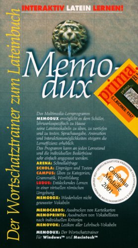 Memodux: CD-ROM Prima B 1: Interaktiv Latein lernen!. Für Windows und MacOS ab 7.6 oder MacOS X Classic. Ausgezeichnet mit der Comenius Medaille Foreign Languages ​​& Dictionaries