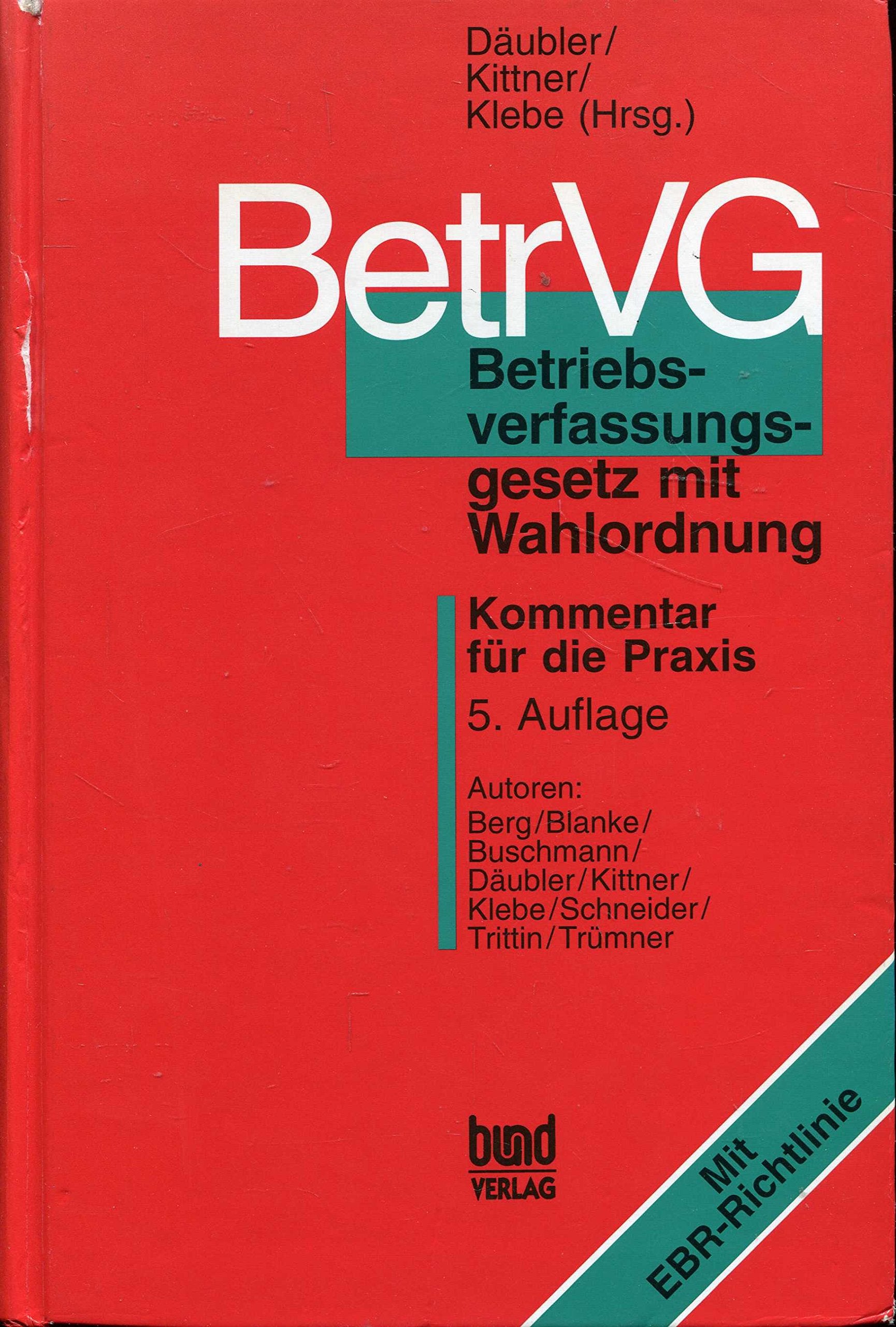 Betriebsverfassungsgesetz. BetrVG Business, Finance & Career