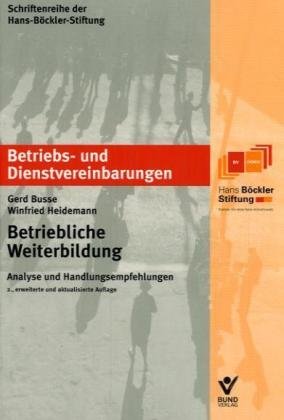 Betriebliche Weiterbildung: Analyse und Handlungsempfehlungen Law