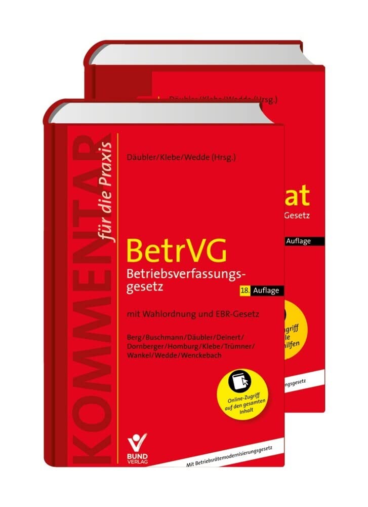 Kombi-Paket BetrVG (18. Auflage) + Arbeitshilfen (5. Auflage): BetrVG – Betriebsverfassungsgesetz + Arbeitshilfen für den Betriebsrat (Kommentar für die Praxis) Law