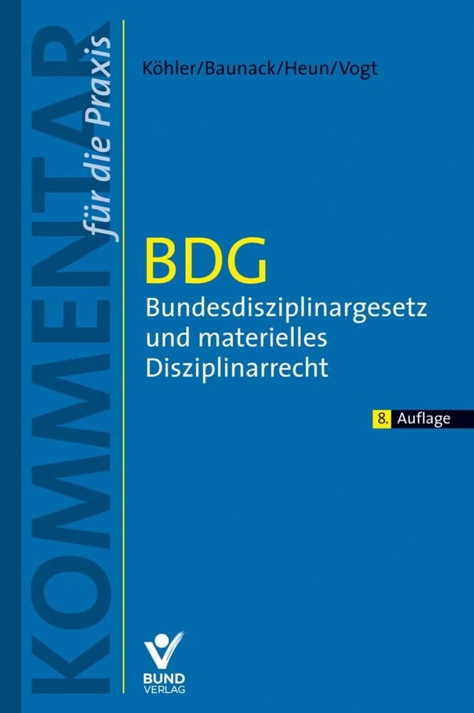 BDG - Bundesdisziplinargesetz und materielles Disziplinarrecht Law