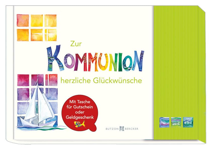 Zur Kommunion herzliche Glückwünsche: Mit Tasche für Gutschein oder Geldgeschenk Media & Communication