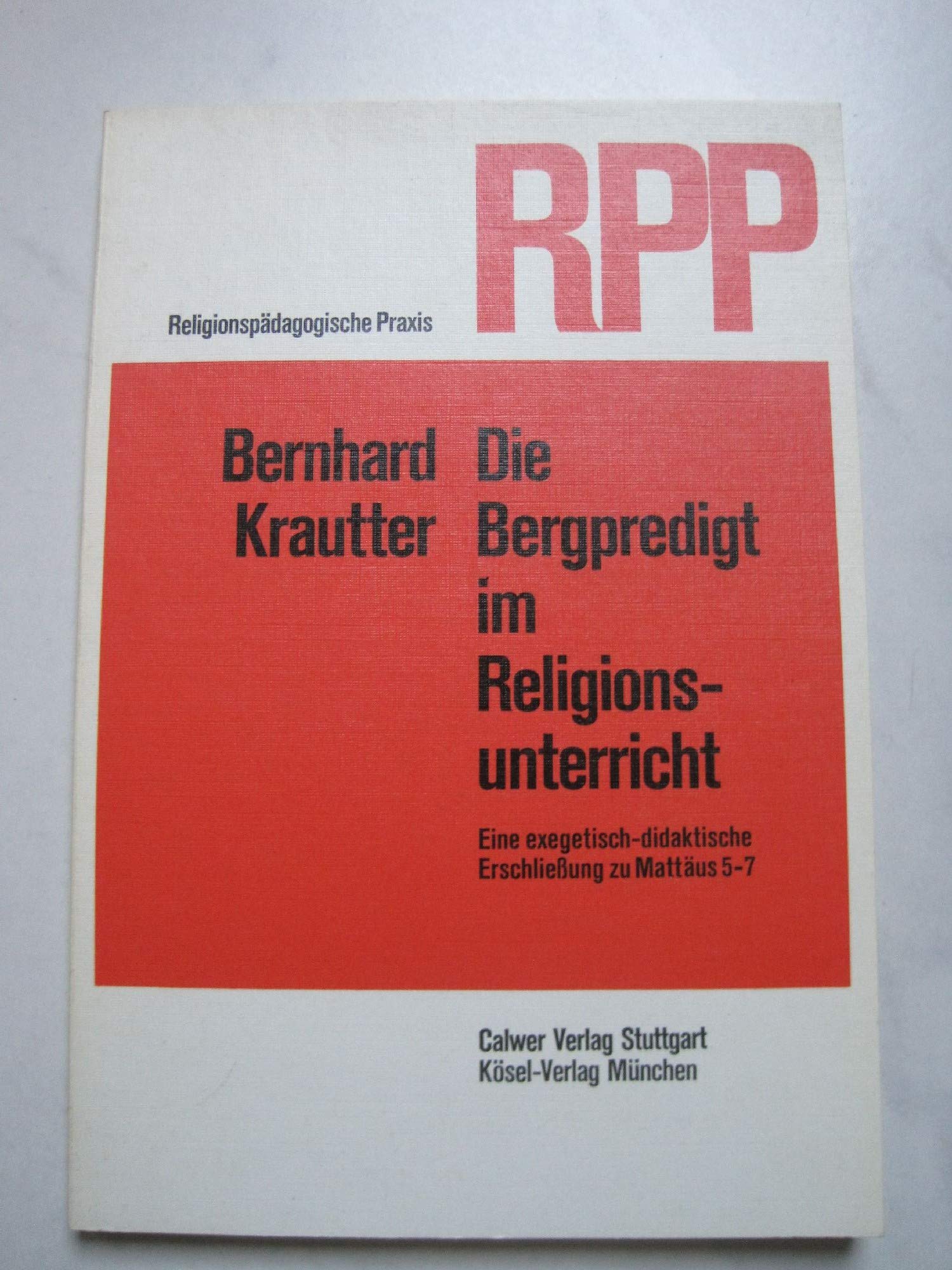 Die Bergpredigt im Religionsunterricht. Eine exegetisch-didaktische Erschliessung zu Matthäus 5-7 Films