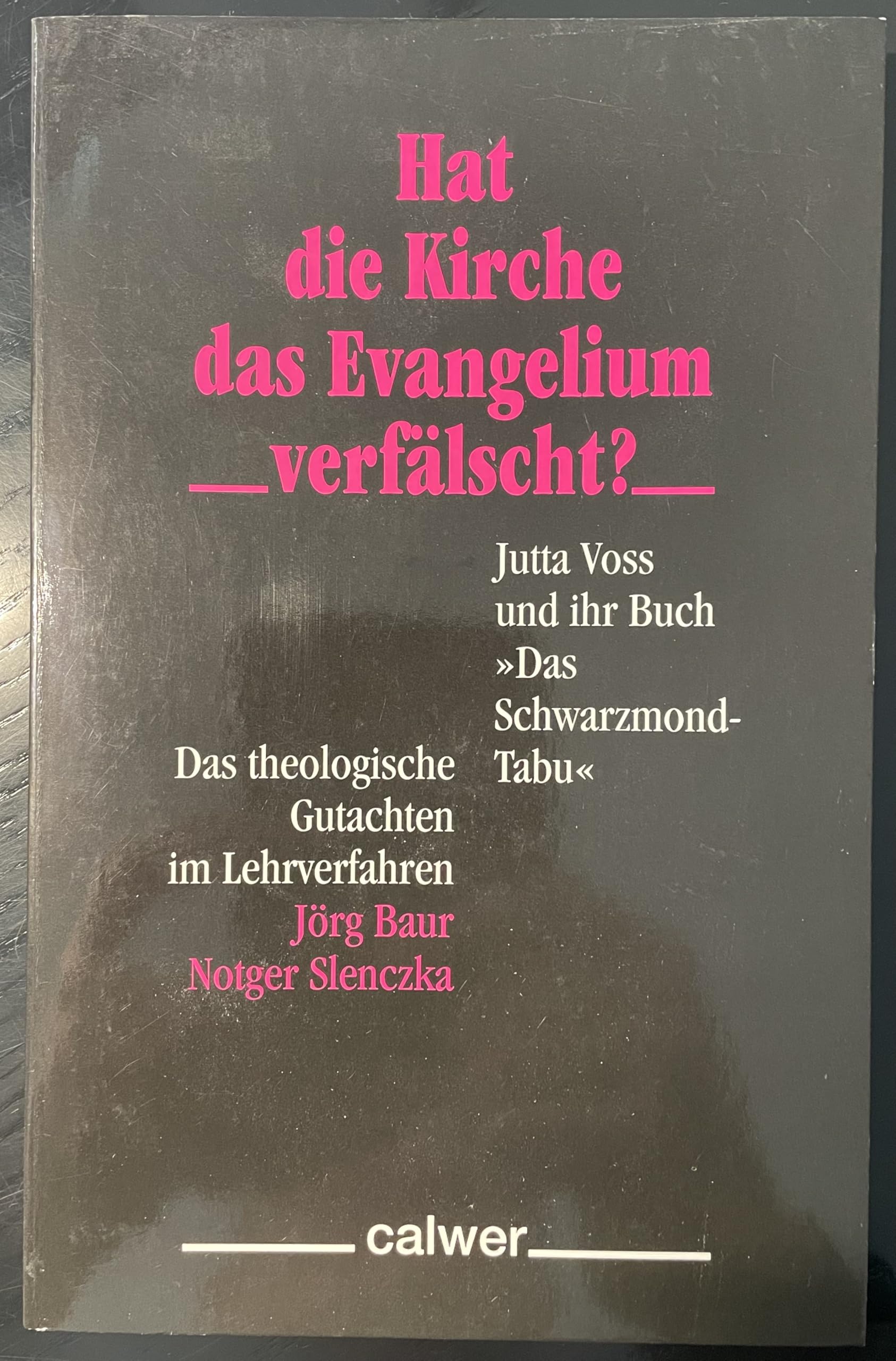Hat die Kirche das Evangelium verfälscht?. Jutta Voss und ihr Buch "Das Schwarzmond-Tabu" Psychology