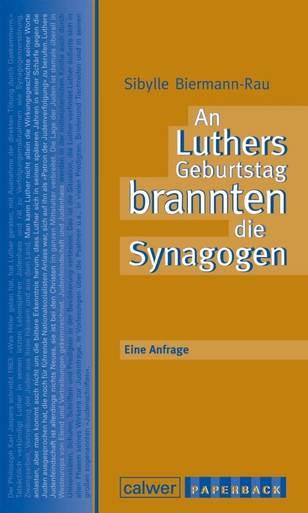 An Luthers Geburtstag brannten die Synagogen Social Sciences