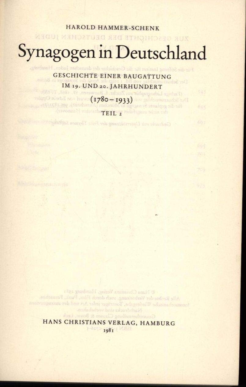 Synagogen in Deutschland. Geschichte einer Baugattung im 19. und 20. Jahrhundert Religion & Esotericism
