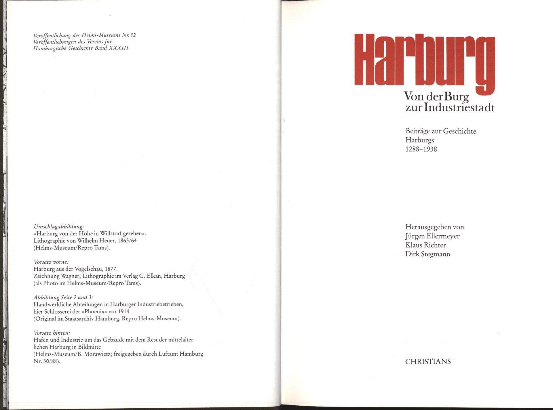 Harburg. Beiträge zur Geschichte Harburgs 1288 - 1938 Professional & Reference Books