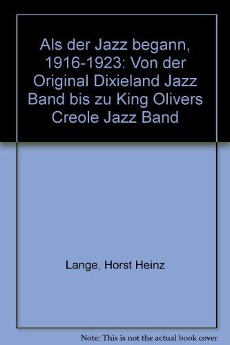 Product Image: Als der Jazz begann 1916 - 1923