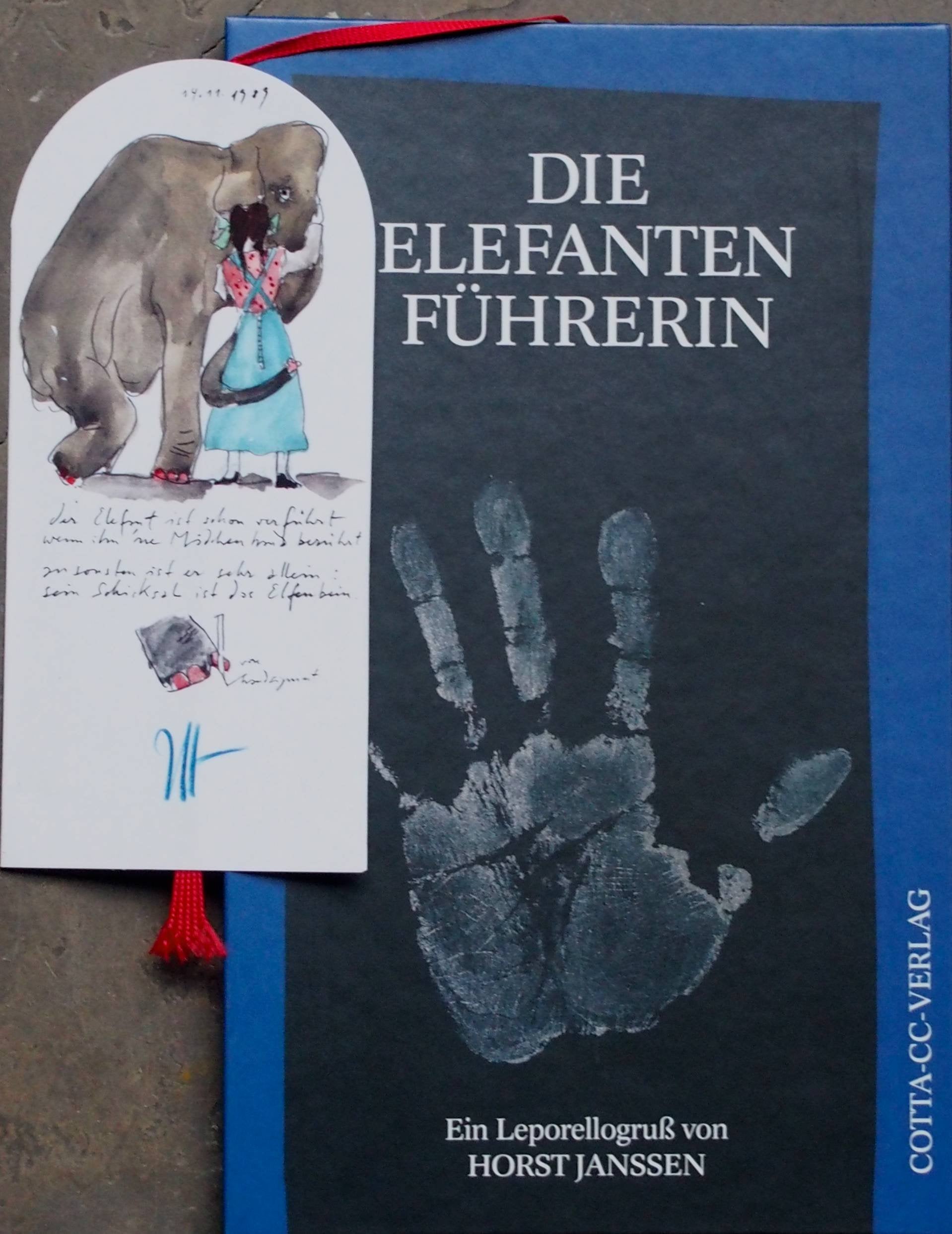 Die Elefantenführerin / Vom Mühlenberg. Mit Lesezeichen. Signiert Books
