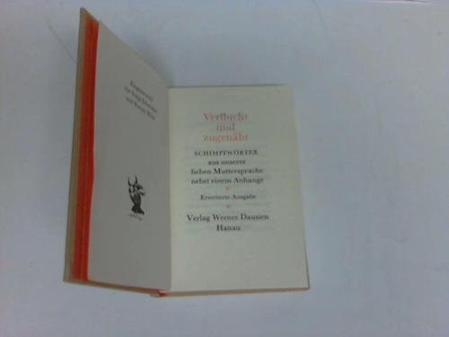 Verflucht und zugenäht Professional & Reference Books