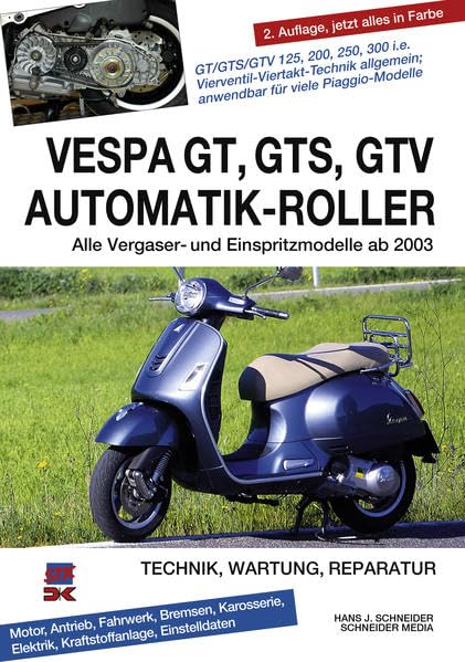 Vespa GT, GTS, GTV Automatik-Roller: Alle Viertakter 125 bis 300 ccm ab 2003 Leisure, Home & Garden