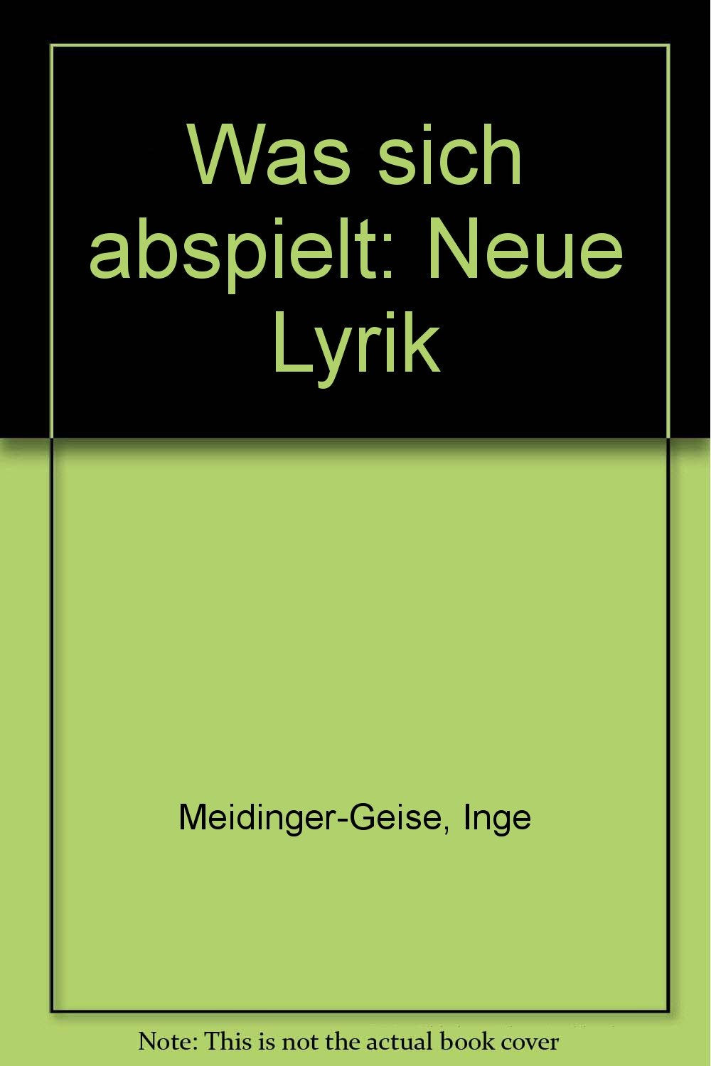 Was sich abspielt (Gedichte) Books