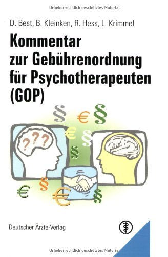 Kommentar zur Gebührenordnung für Psychotherapeuten (GOP) Medicine