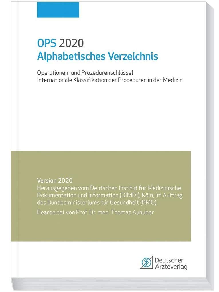 OPS 2020 Alphabetisches Verzeichnis Medicine