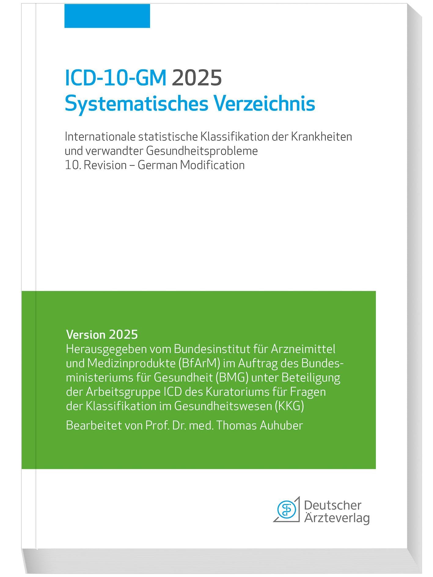 ICD-10-GM 2025 Systematisches Verzeichnis Medicine