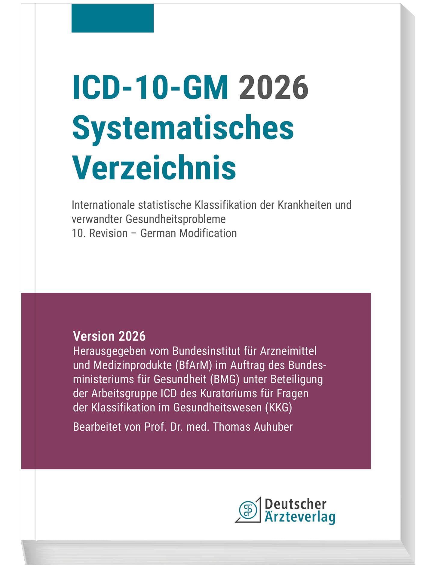 ICD-10-GM 2026 Systematisches Verzeichnis Medicine