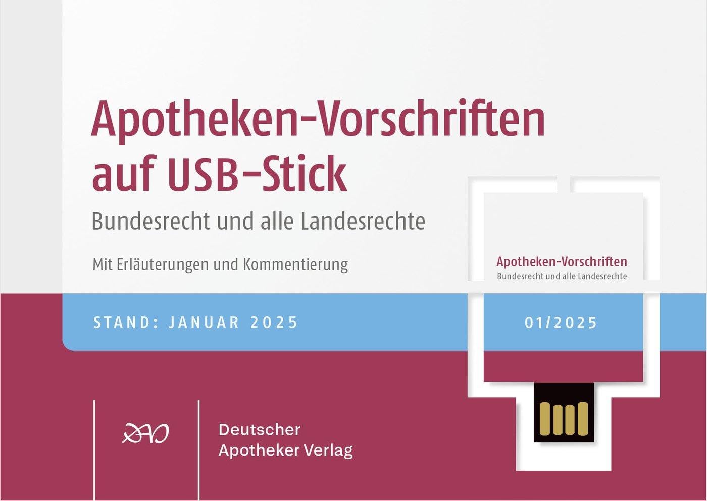 Apotheken-Vorschriften auf USB-Stick: Bundesrecht und alle Landesrechte. Mit Erläuterungen und Kommentierung Medicine