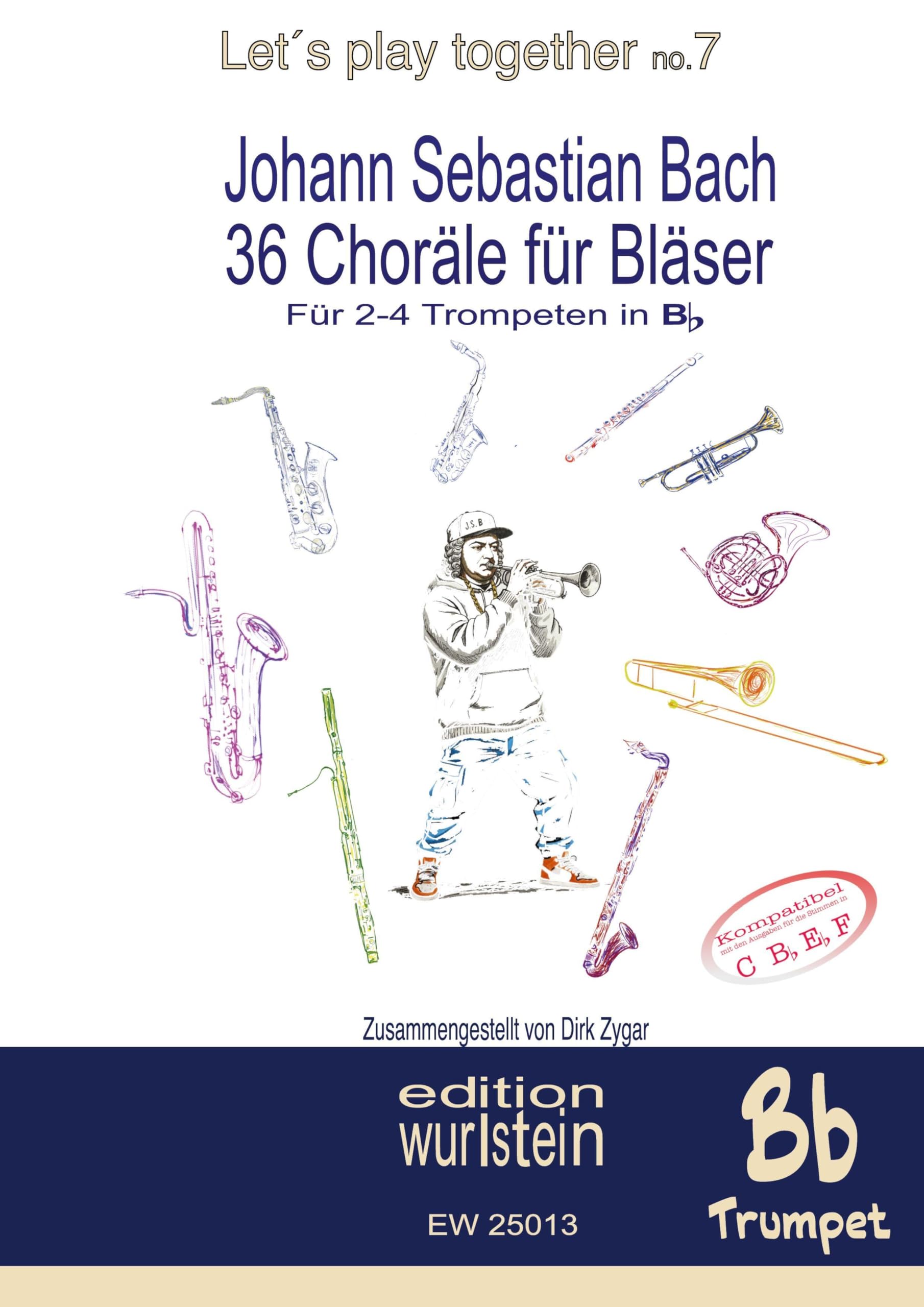 Johann Sebastian Bach - 36 Choräle für Bläser für 4 Trompeten in Bb Arts & Music
