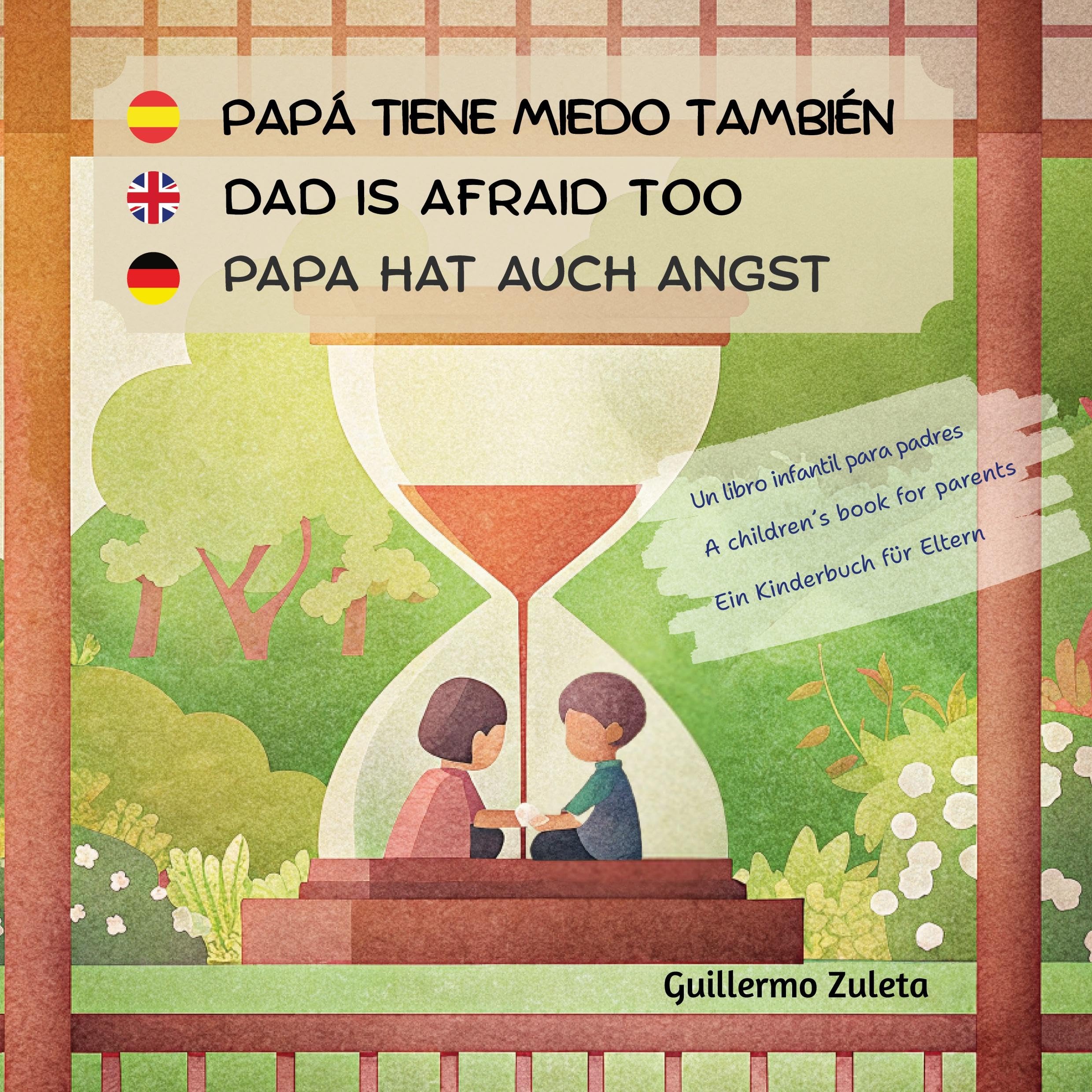 Papá tiene miedo también.  Papa is scared too.  Papa hat auch Angst. Education