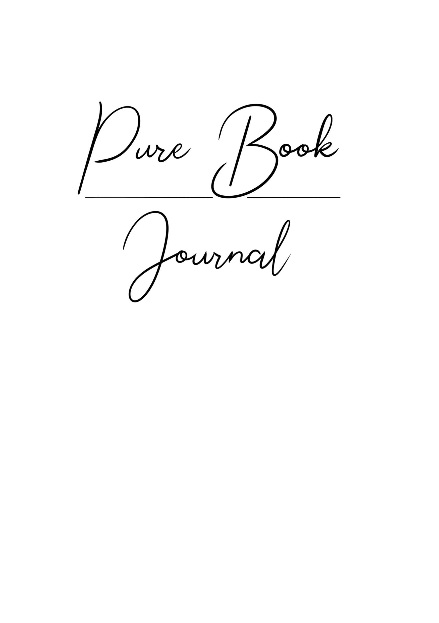 Pure Book Journal Business, Finance & Career