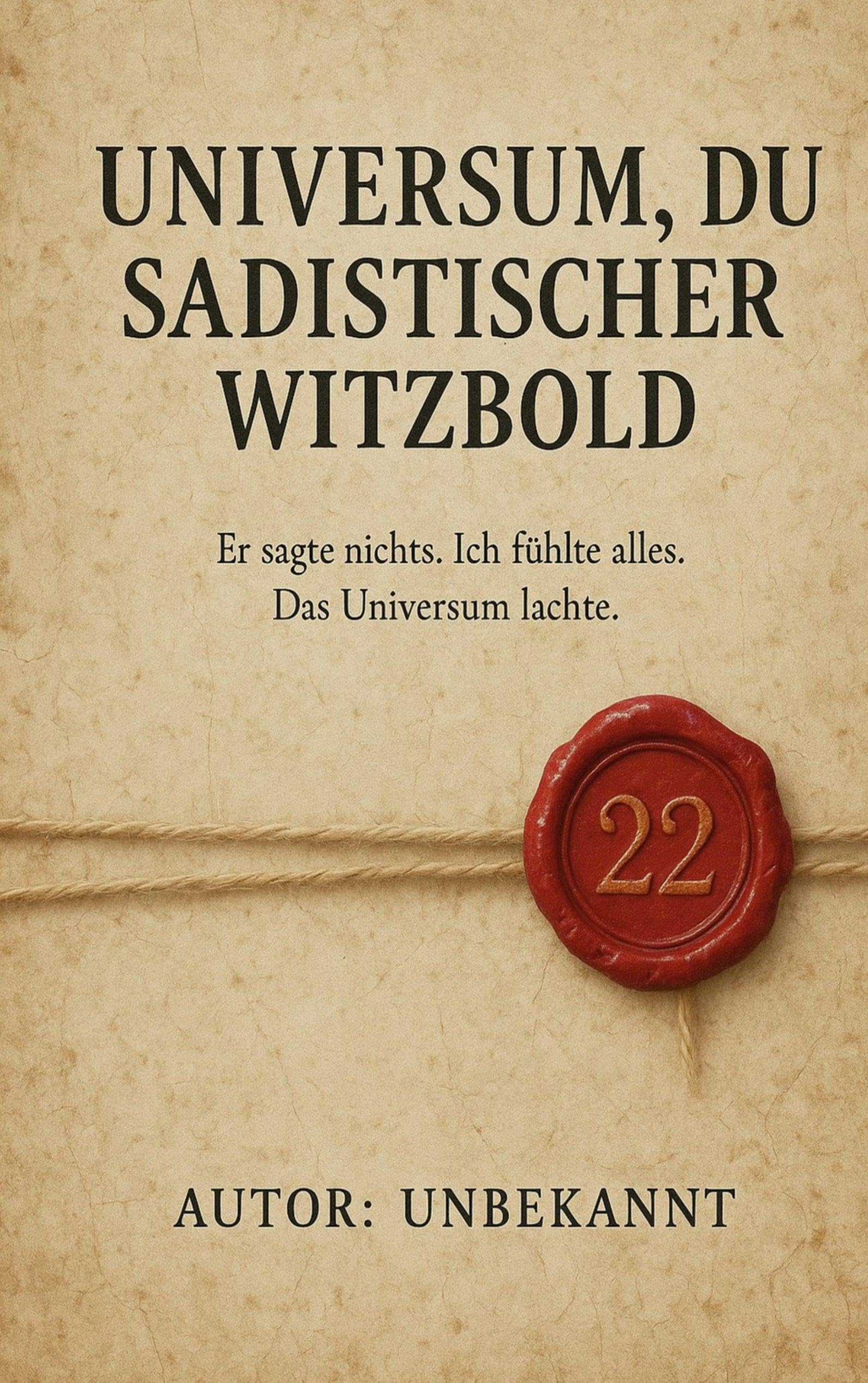 Universum, du sadistischer Witzbold Philosophy