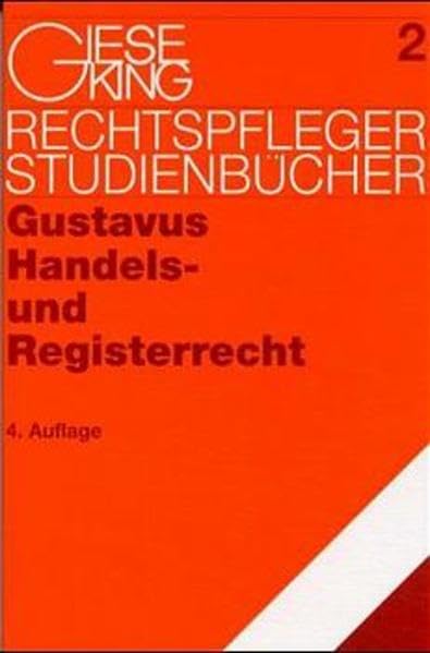 Handels- und Registerrecht (Rechtspfleger-Studienbücher) Law