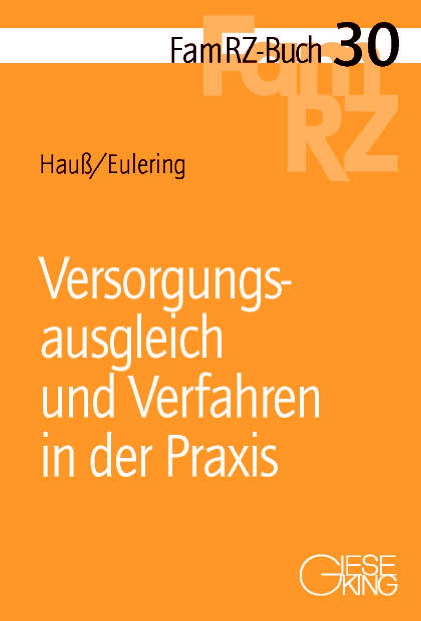 Versorgungsausgleich und Verfahren in der Praxis (FamRZ-Buch) Law