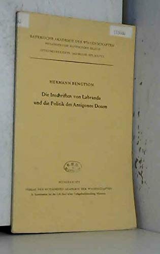 Die Inschriften in Labrande und die Politik des Antigonos Books