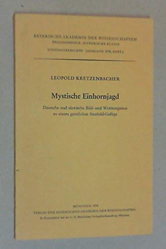 Mystische Einhornjagd: Deutsche und slawische Bild- und Wortzeugnisse zu einem geistlichen Sinnbild-Gefüge Contemporary literature