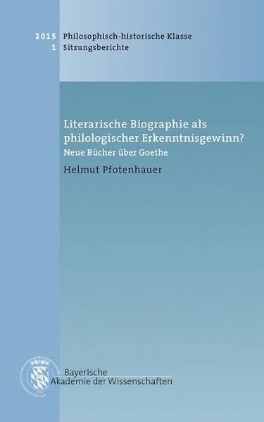 Literarische Biographie als philologischer Erkenntnisgewinn: Neue Bücher über Goethe. Vorgetragen in der Sitzung vom 9. Januar 2015 (Werke des Verlags ... Klasse: Sitzungsberichte) Drama